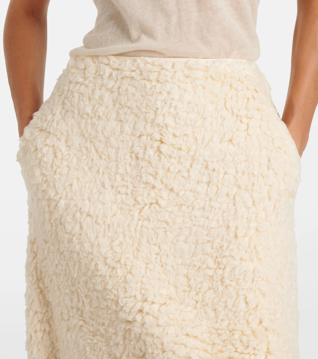 Jil Sander - Cotton fleece midi skirt