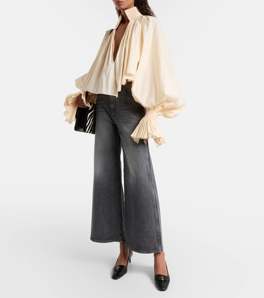 Khaite - Delina high-rise wide-leg jeans