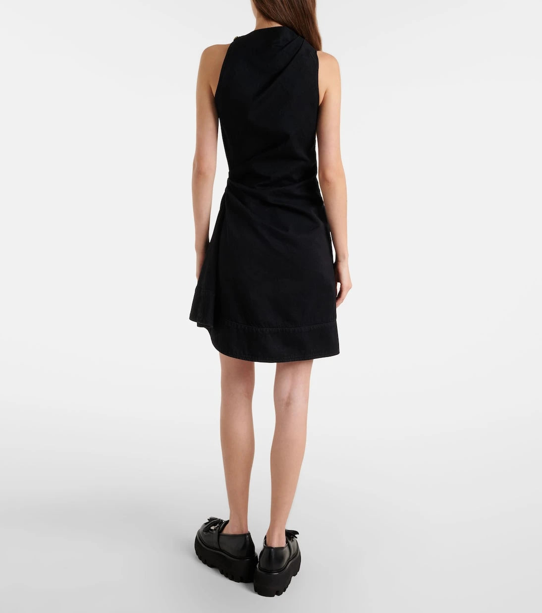 McQueen - Draped cotton minidress