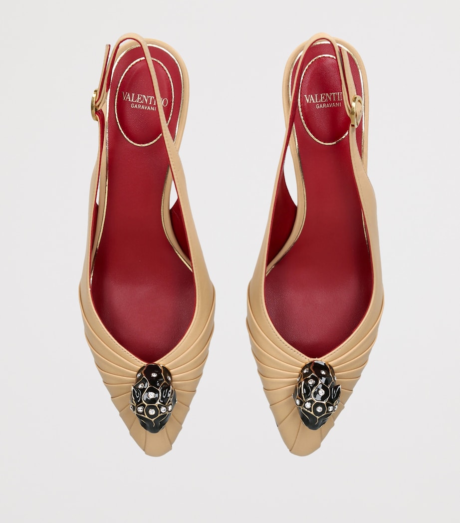 Valentino Garavani Multi Leather Panthea Slingback Pumps 55