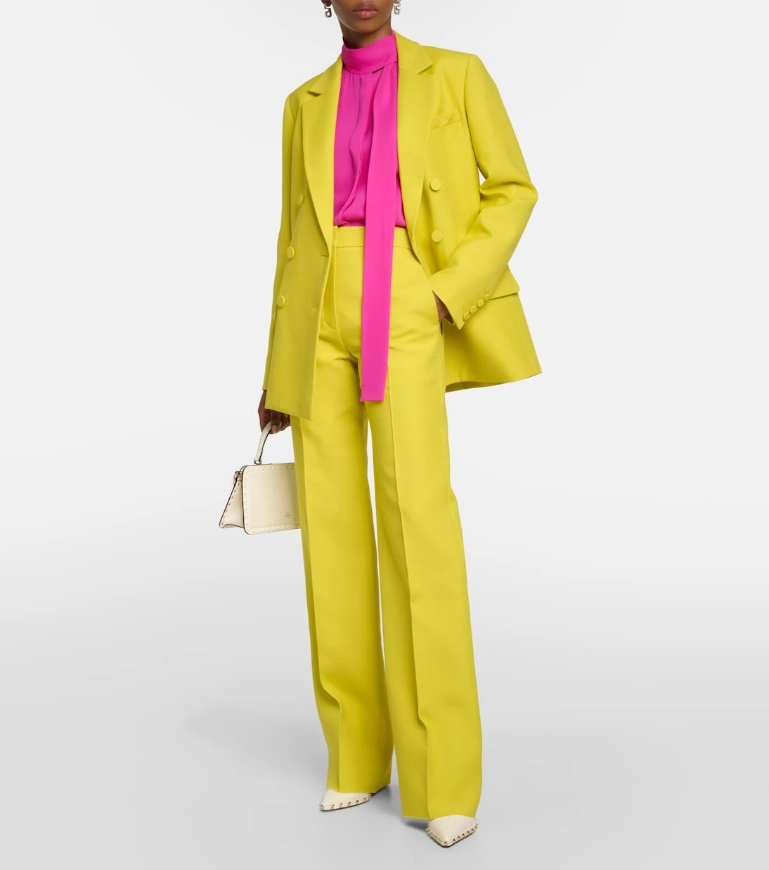 Valentino - Crêpe Couture high-rise straight pants