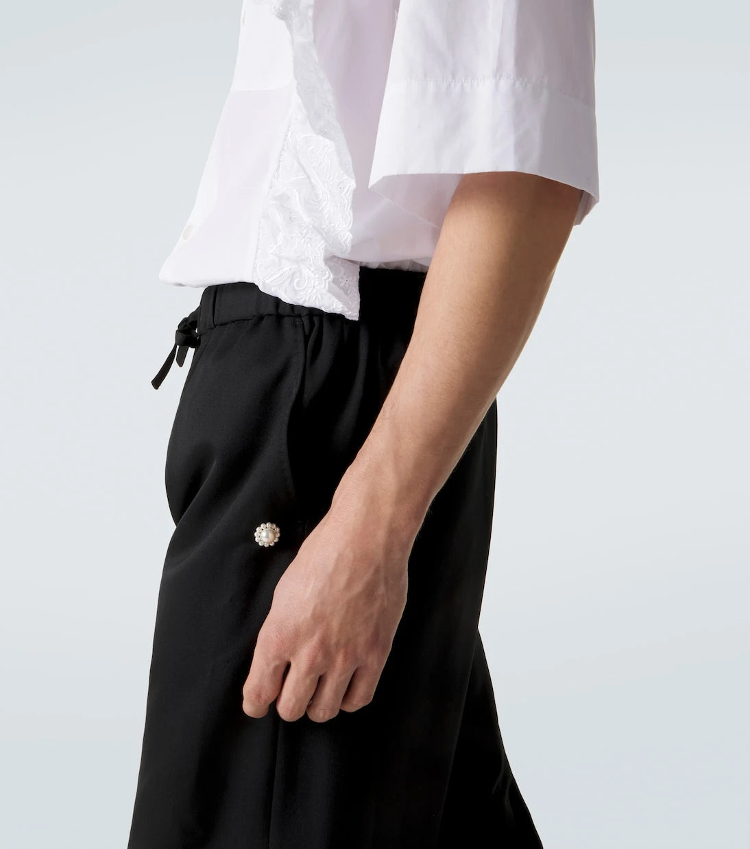 Simone Rocha - Krep saten geniş paça pantolon