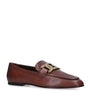 Brown Chain-Bit Loafers