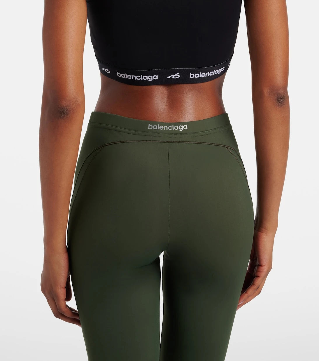 Balenciaga - Logo flared leggings