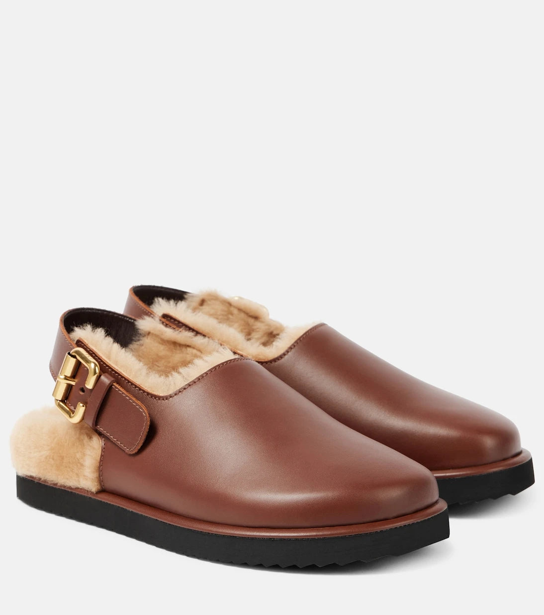 Chloé - Nil shearling-lined leather mules