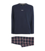 Cotton-Blend Check Pyjama Set