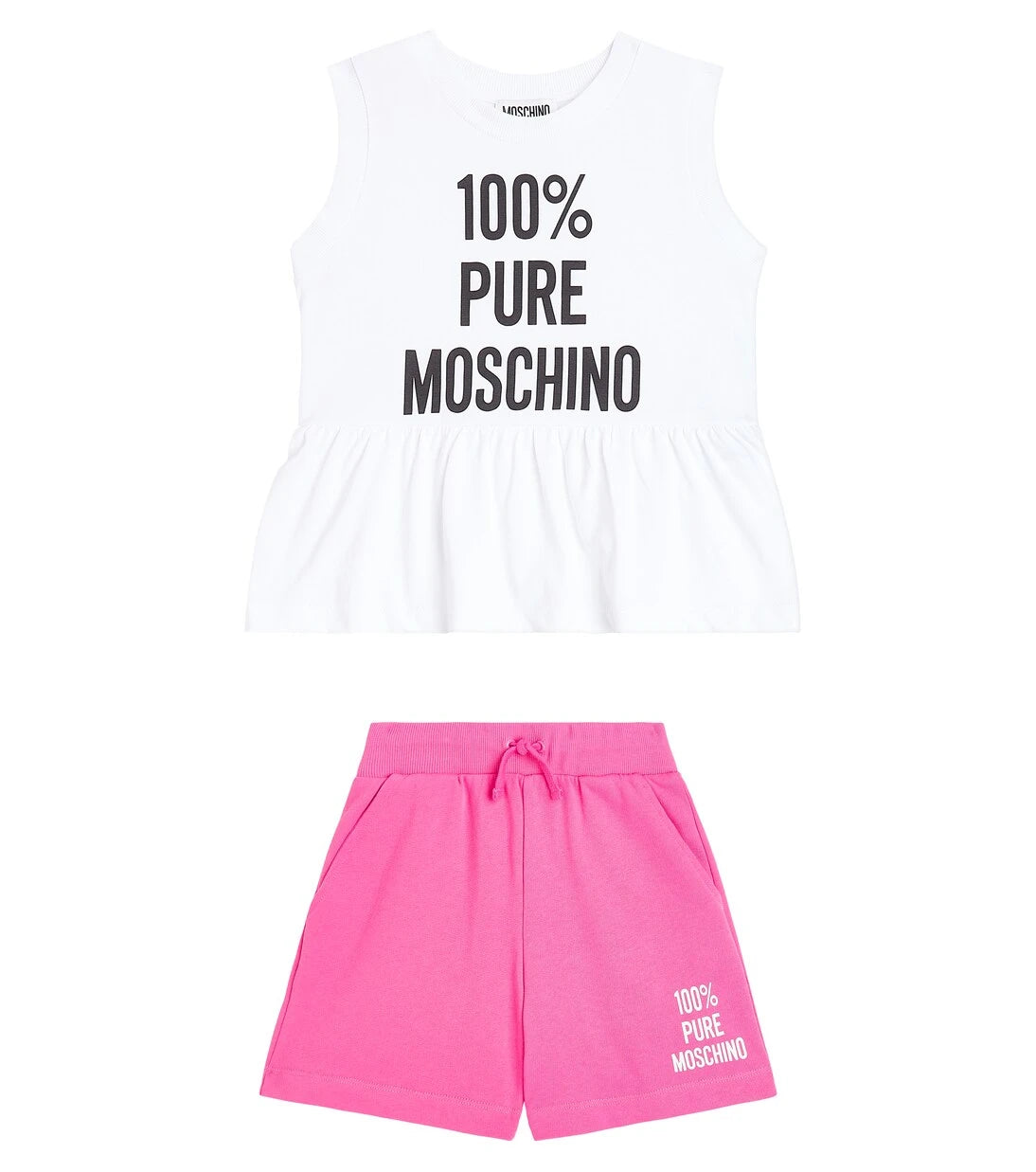 Moschino Kids - Cotton jersey top and shorts set