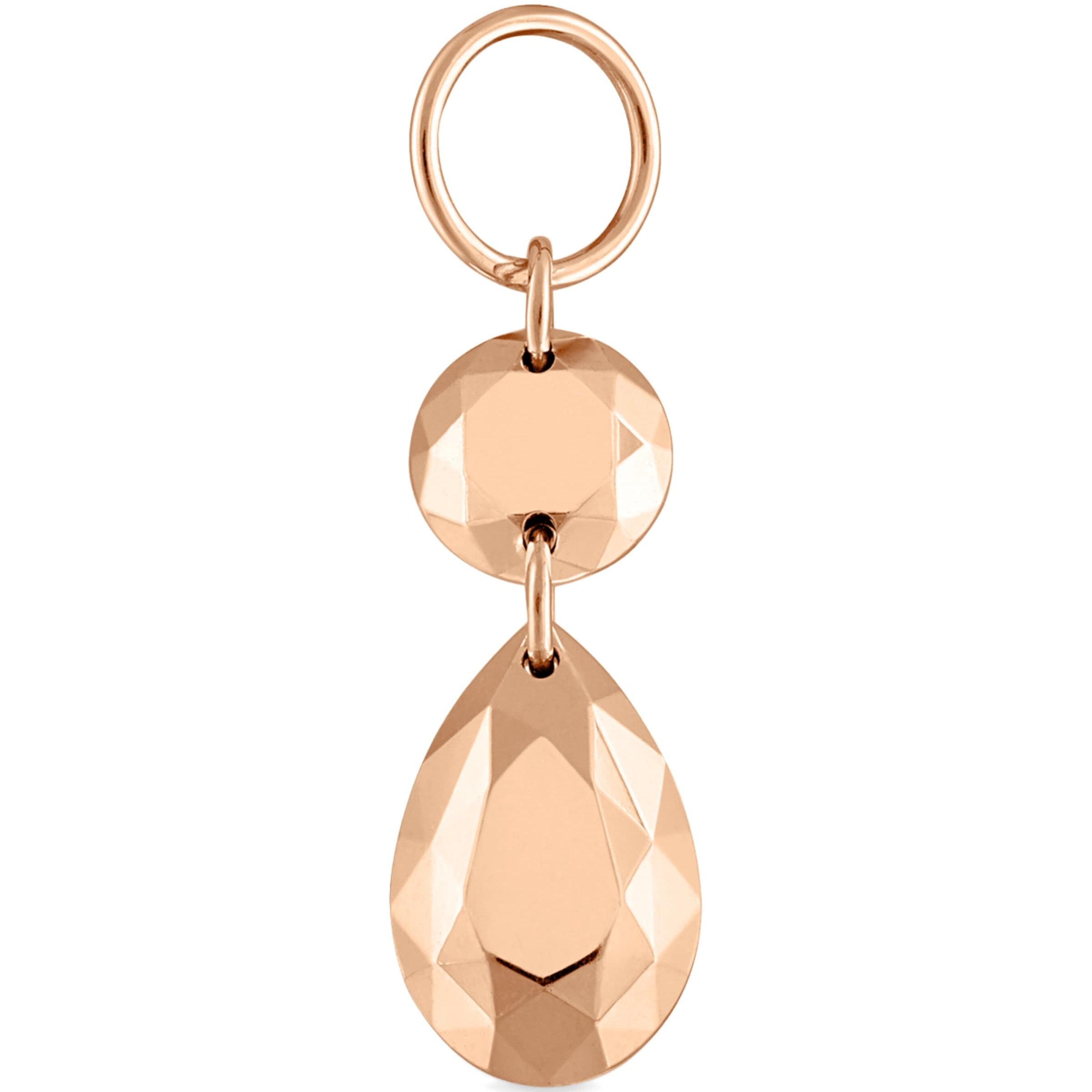 Double Faceted Gold Charm
