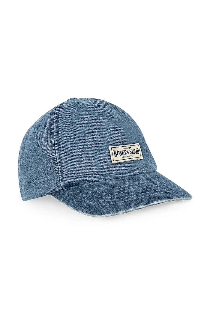 Konges Sløjd denim çocuk siperlikli şapka MAGOT CAP GOTS