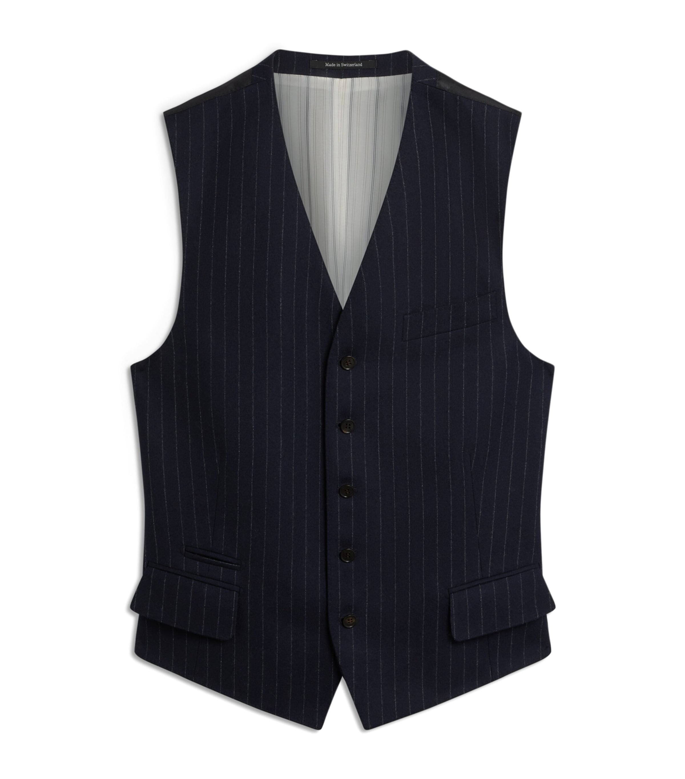 Dunhill Merino Wool Chalkstripe Waistcoat