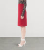 Valentino Red Wool-Blend Tweed Skirt