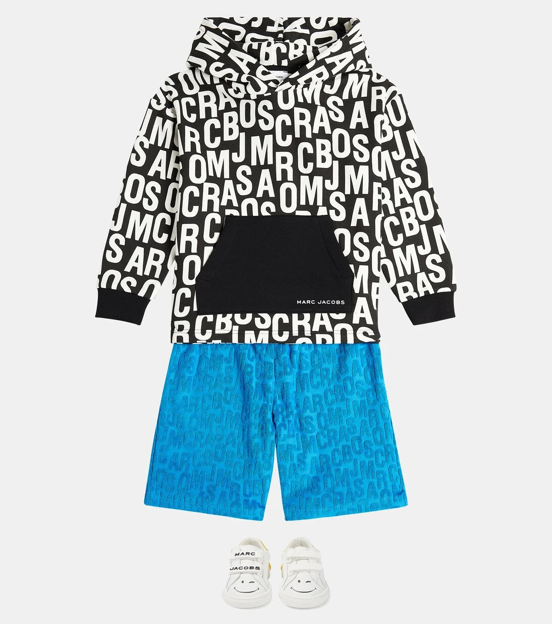 Marc Jacobs Kids - هودي شعار من نسيج قطني مخلوط