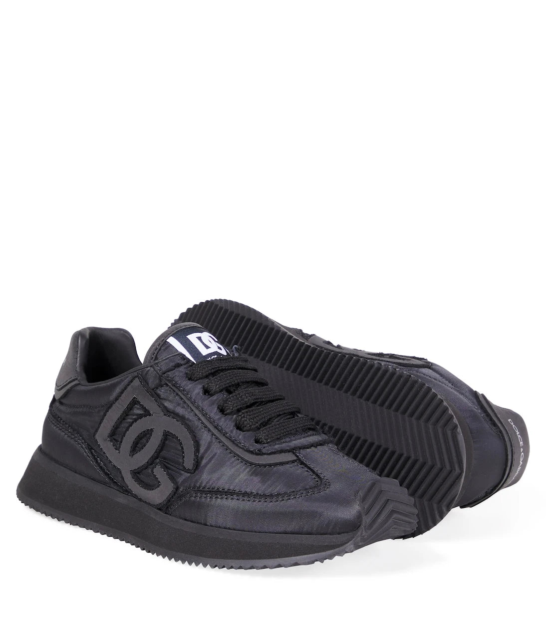 Dolce&Gabbana Kids - DG leather-trimmed snekaers