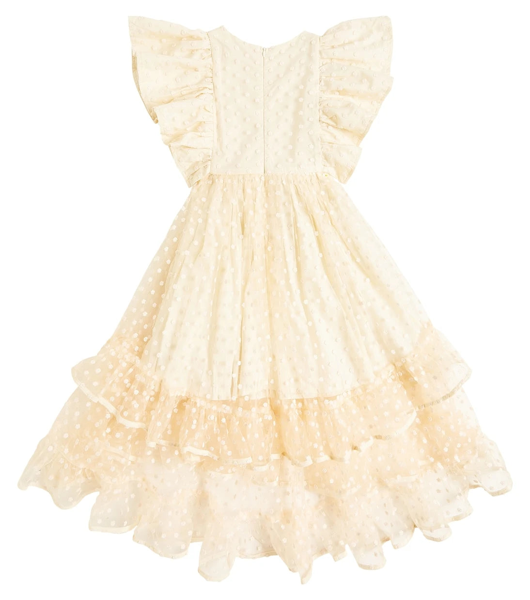 Petite Amalie - Embroidered ruffled tulle dress