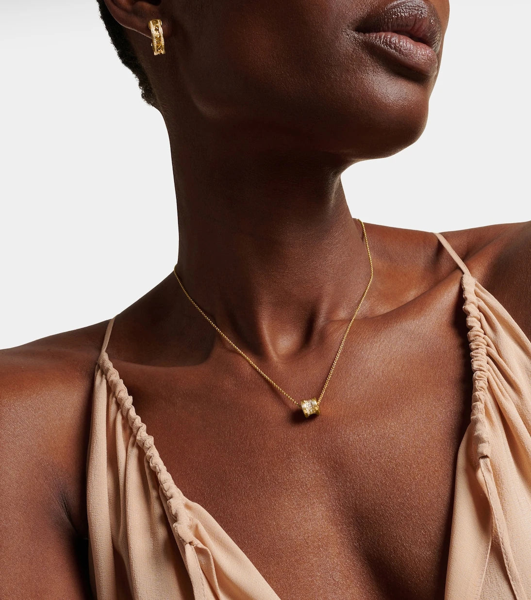 Bvlgari - B.zero1 18kt gold pendant necklace with diamonds