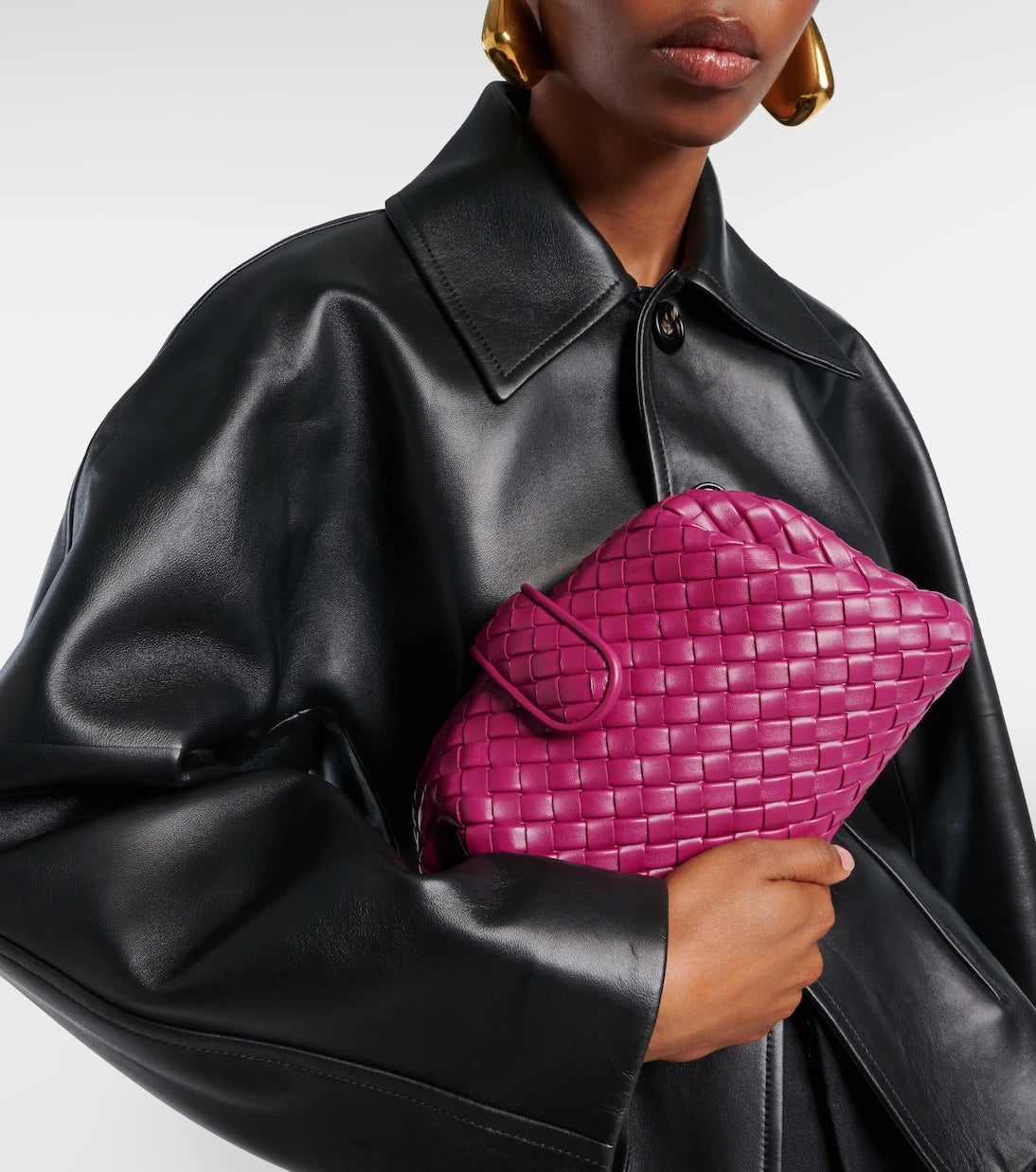 Bottega Veneta - Lauren 1980 Small leather clutch