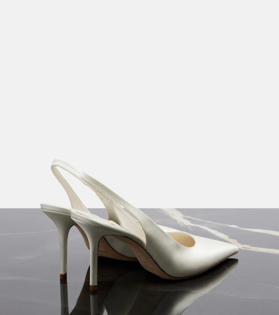 Jimmy Choo - Love satin slingback pumps