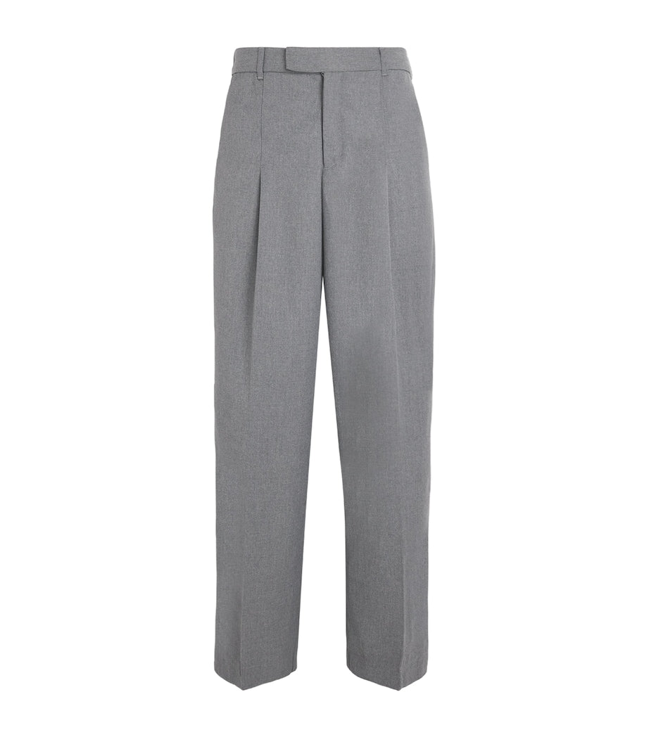 Everyday Wide-Leg Pleated Trousers