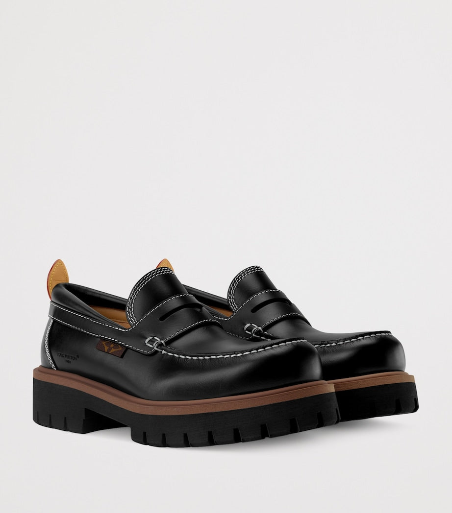 LOUIS VUITTON Leather Remix Loafers