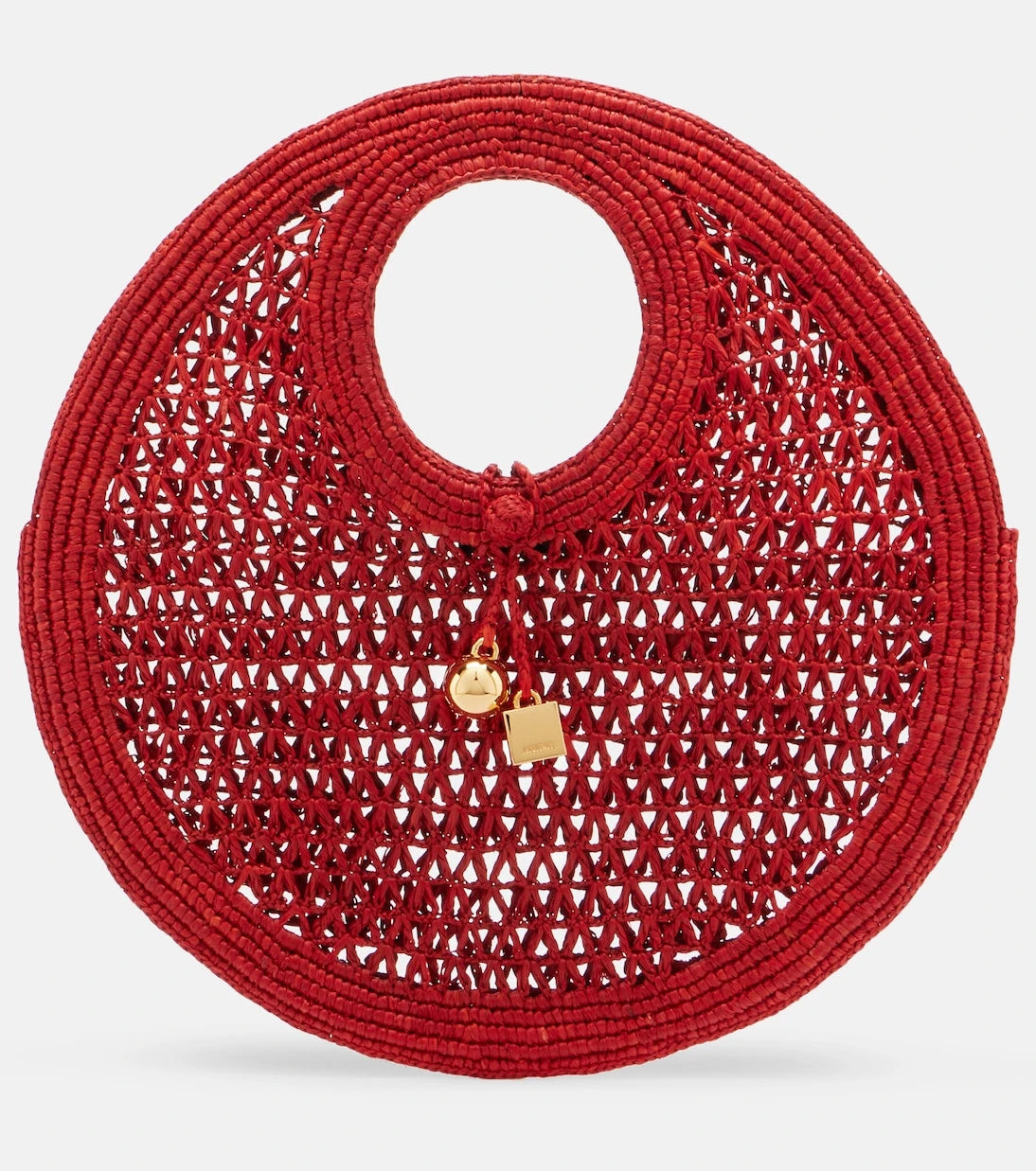 Jacquemus - Spiaggia Small raffia top-handle bag