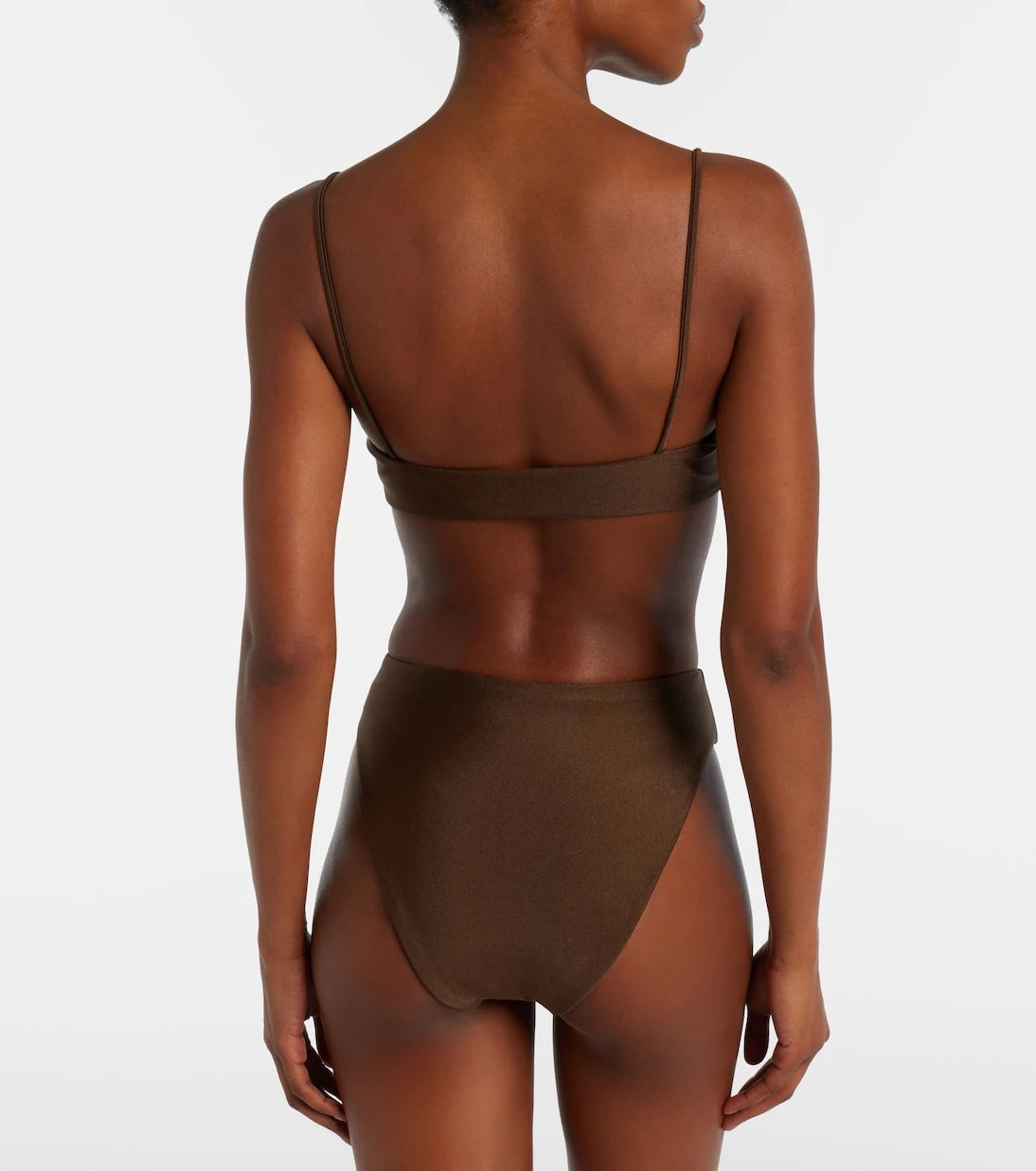 Jade Swim - سراويل سباحة سفلية بيكيني إنكلاين بخصر عالٍ