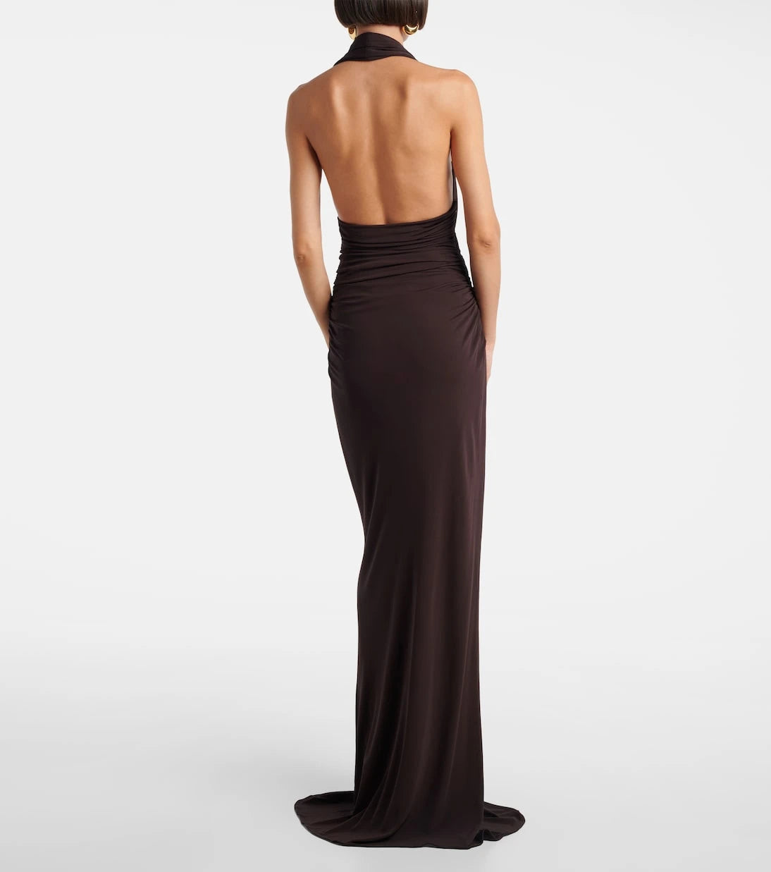 Christopher Esber - Cutout halterneck jersey maxi dress