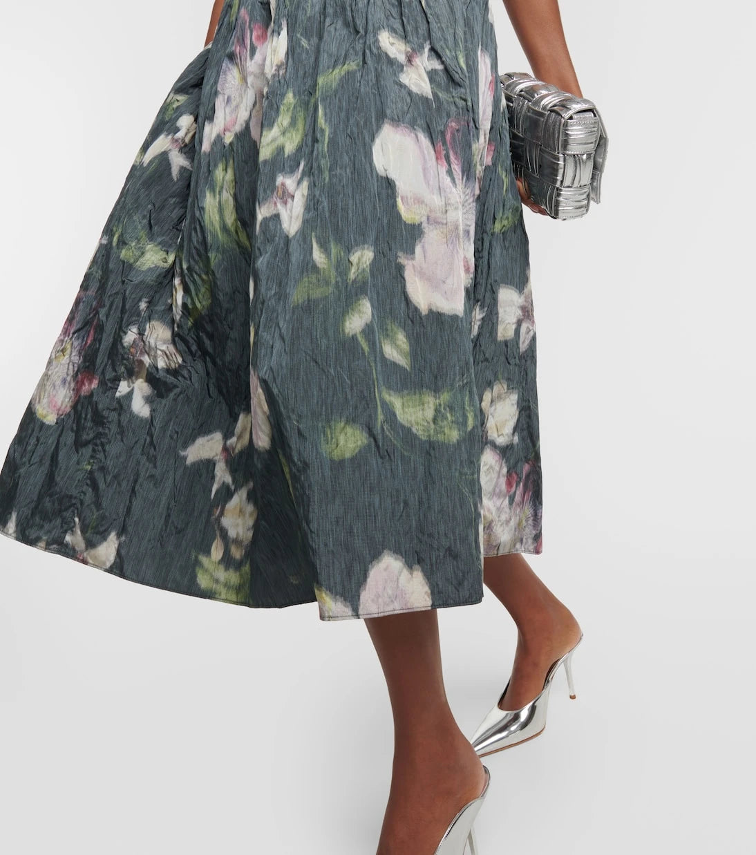 Erdem - Floral taffeta midi dress