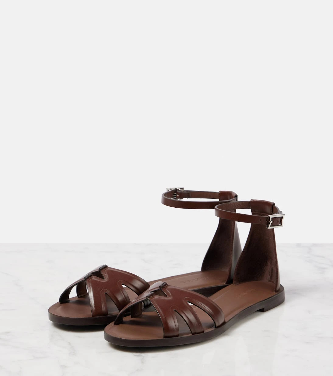 Max Mara - Doublefla leather sandals