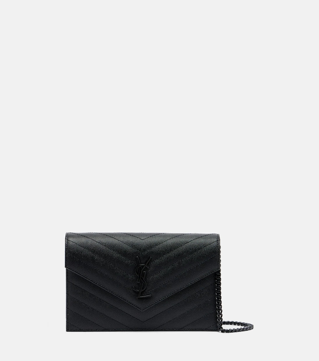Saint Laurent - Cassandre Envelope Small leather wallet on chain