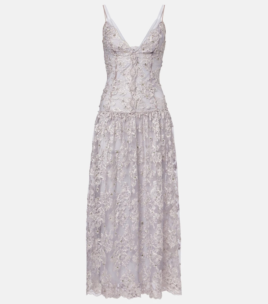 Jacques Wei - Embellished lace cocktail dress