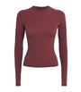 Skims Burgundy Fits Everybody Long-Sleeve T-Shirt