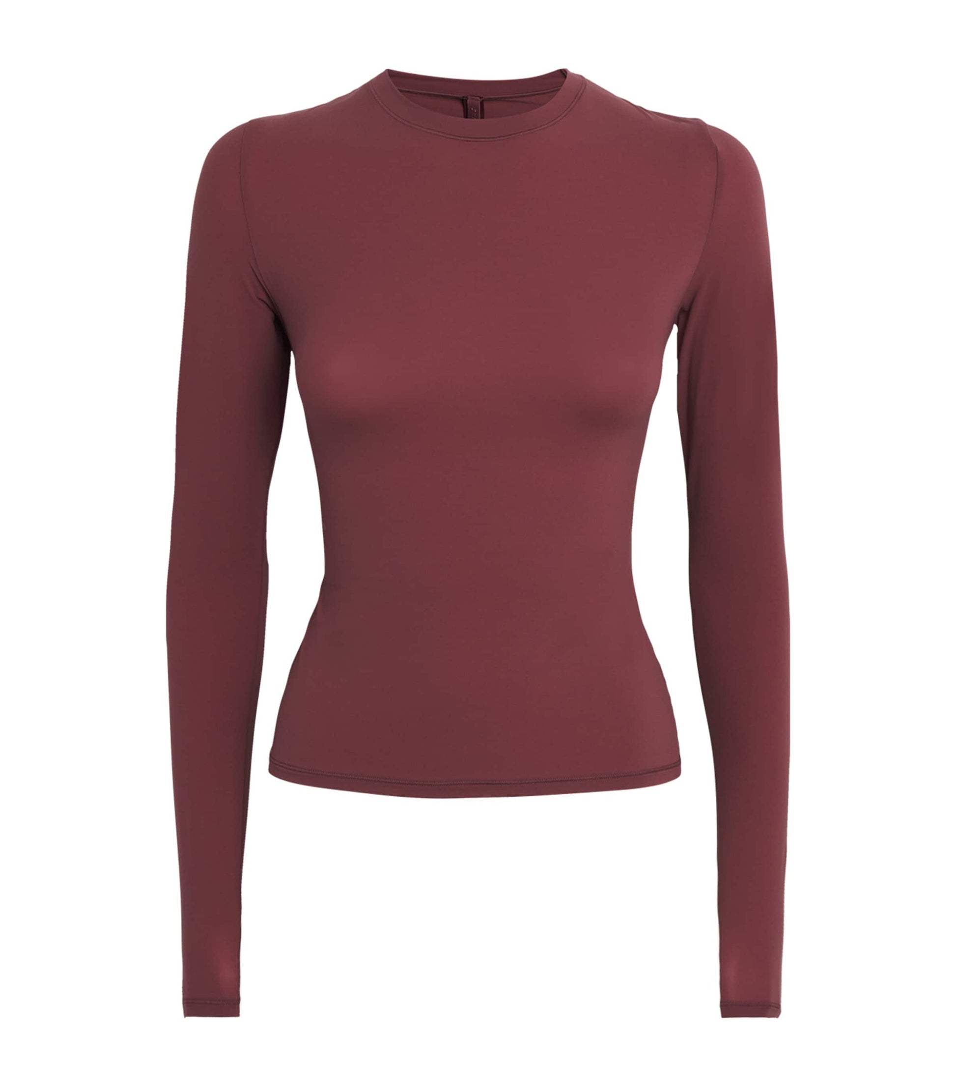 Skims Burgundy Fits Everybody Long-Sleeve T-Shirt