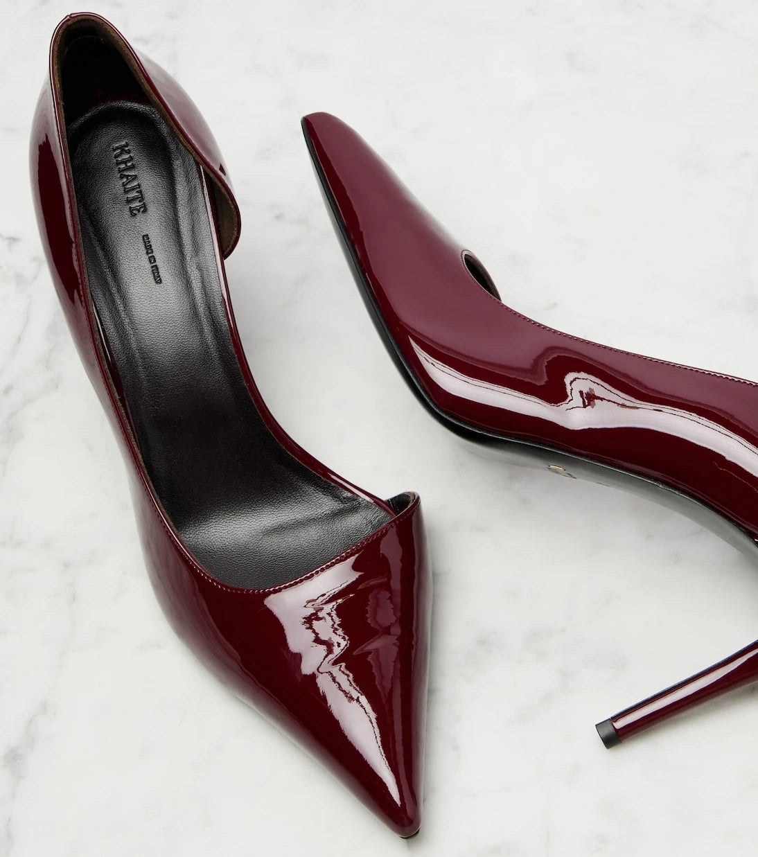 Khaite - Jett D'Orsay 85 patent leather pumps