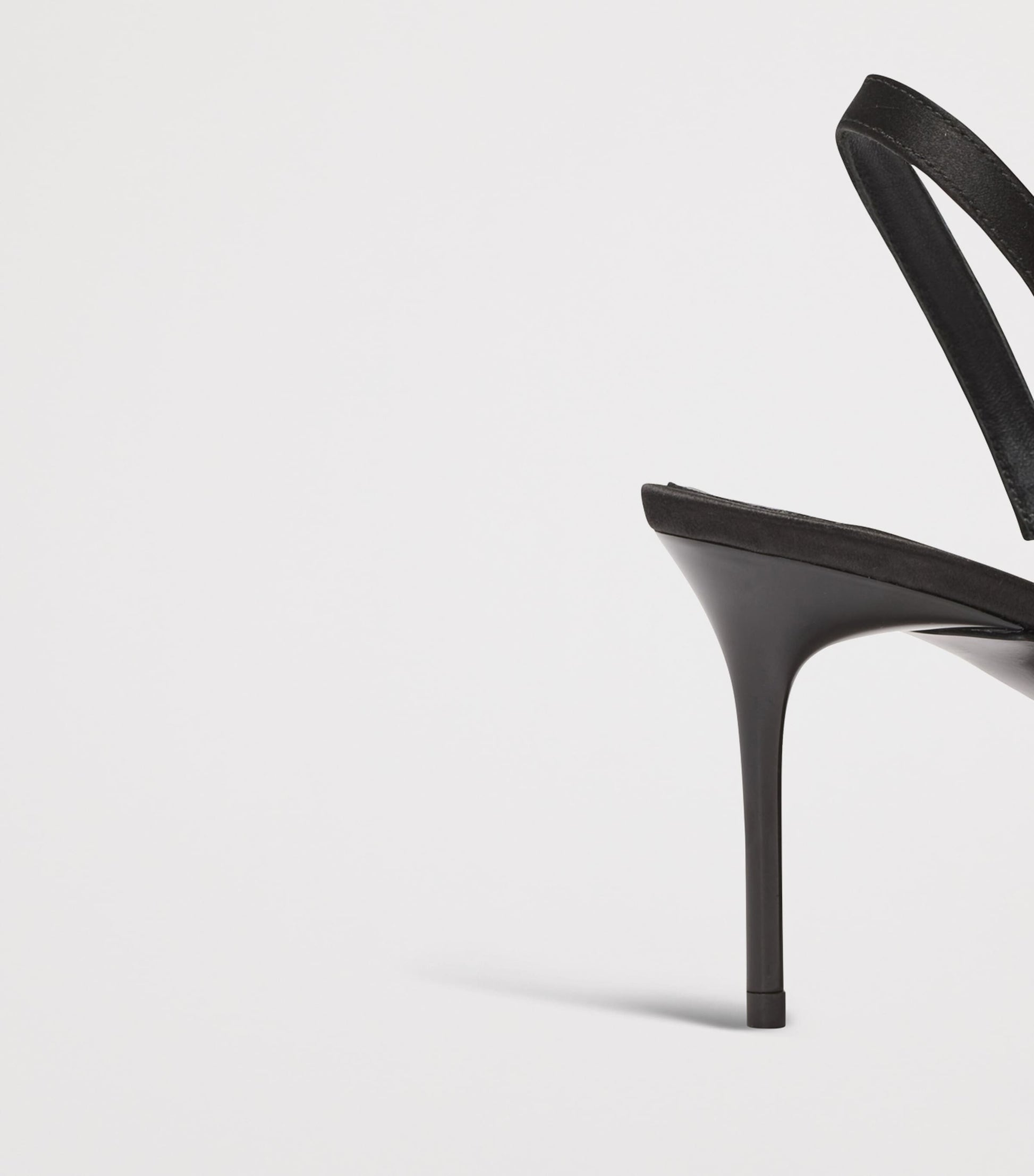 Balmain Satin Pierced Slingback Heeled Mules 75