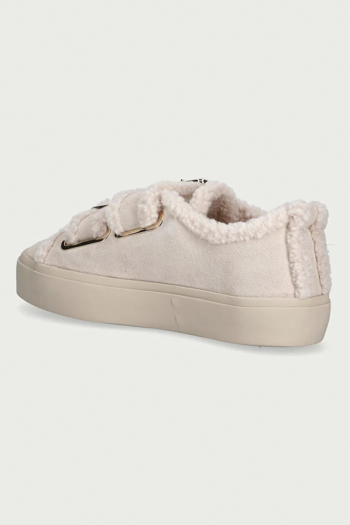 Inuikii Shearling Low Velcro Buckle Kadın Süet Spor Ayakkabı
