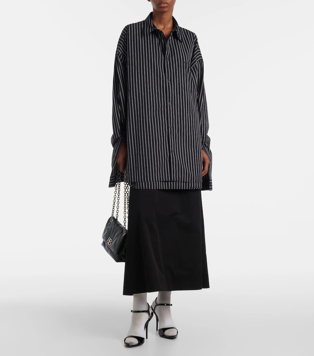 Balenciaga - Avenue Sock 110 patent leather sandals