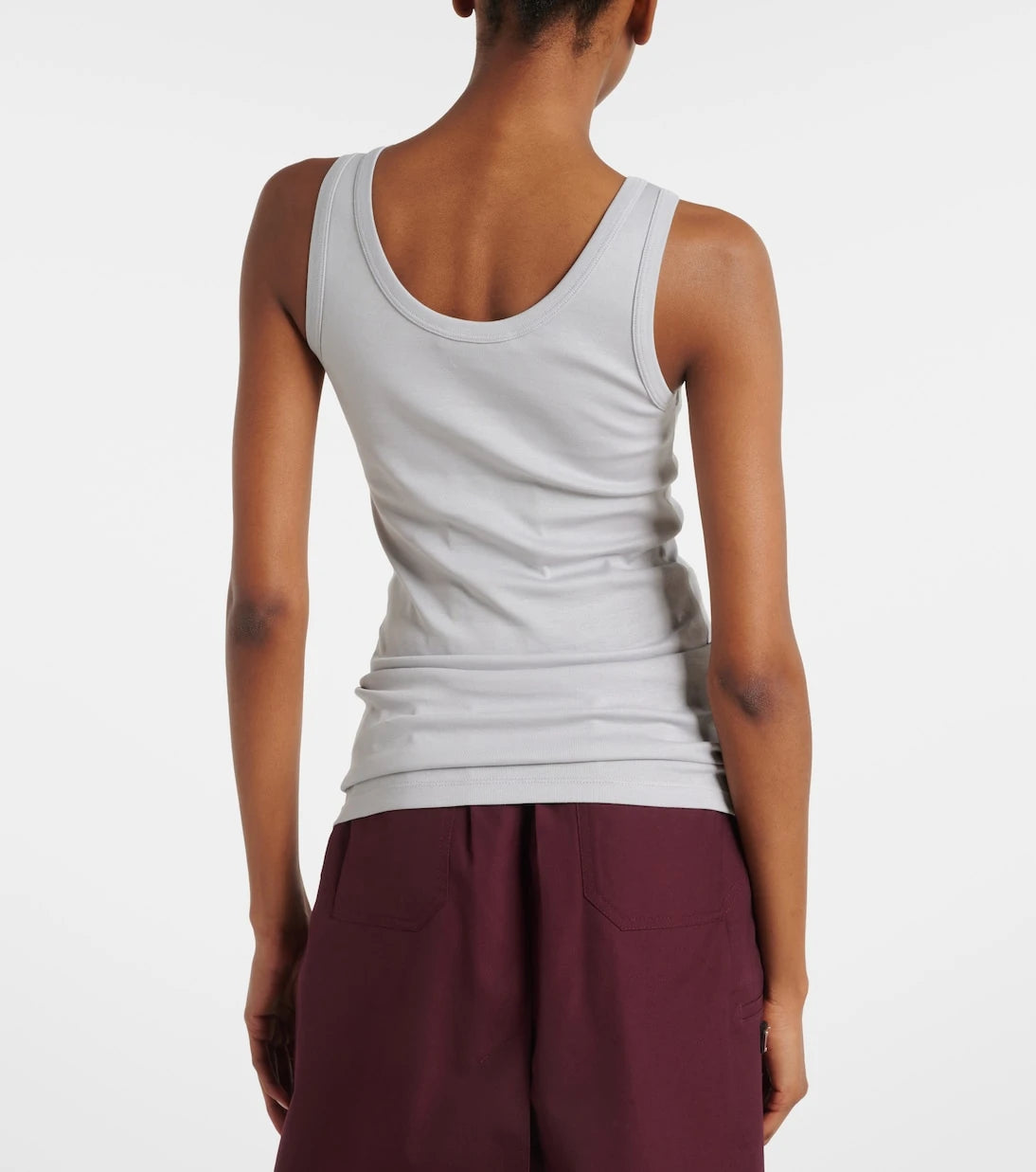 Prada - Ribbed-knit cotton tank top