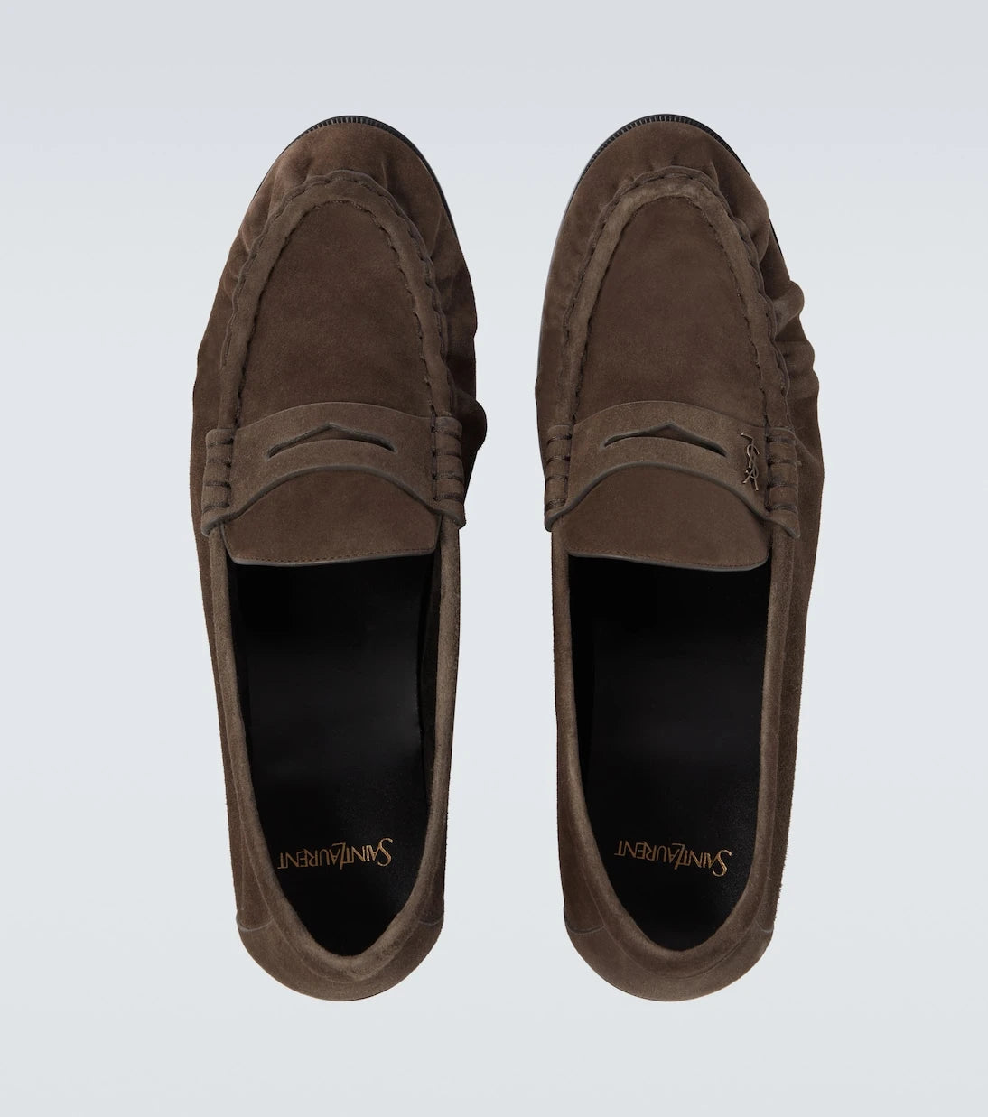 Saint Laurent - Le Loafer suede penny loafers