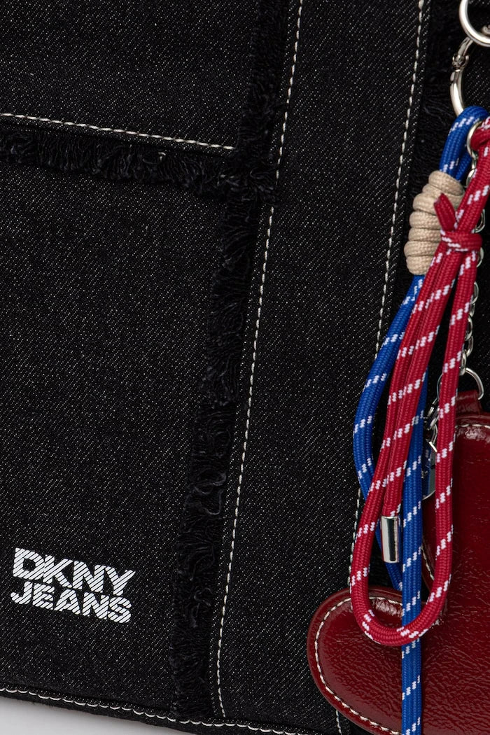 DKNY kadın denim alışveriş çantası