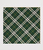 Green Silk Check Scarf