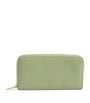 Green Oxford Zip-Around Wallet