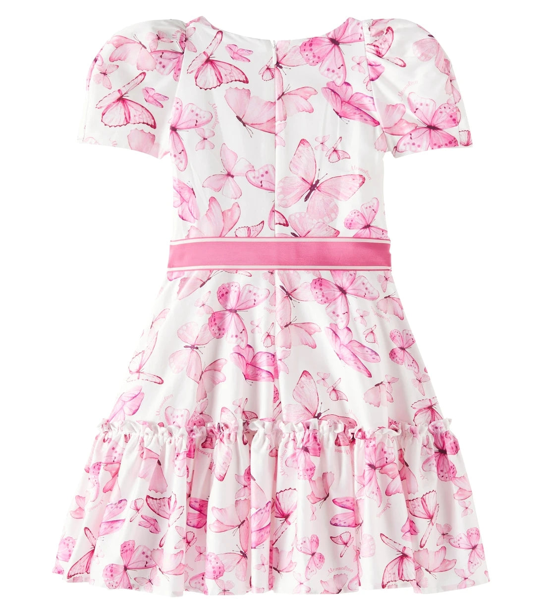 Monnalisa - Printed cotton satin dress