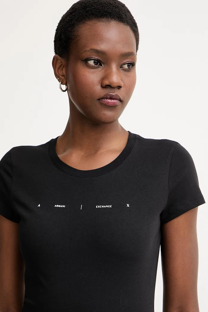 Armani Exchange pamuklu basic kadın tişört