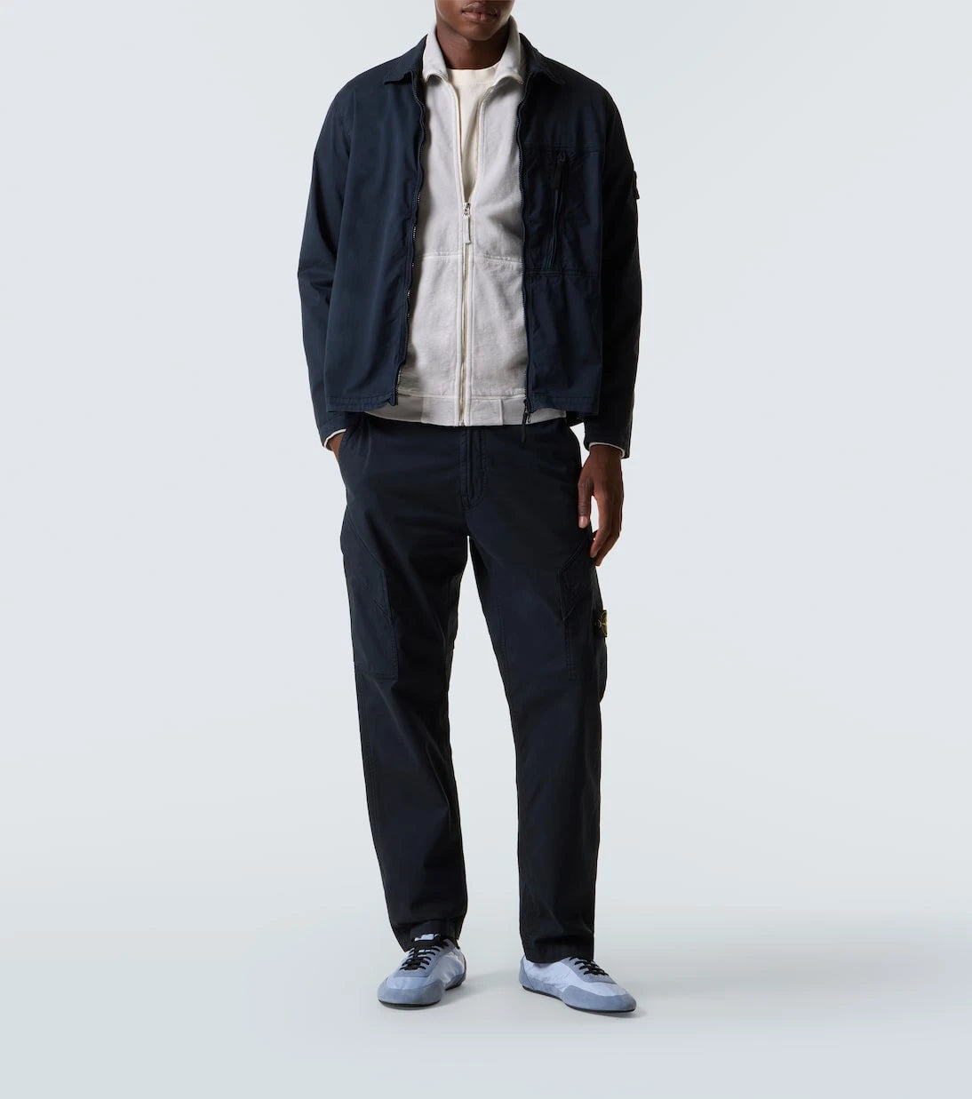 Stone Island - Embroidered cotton-blend twill cargo pants