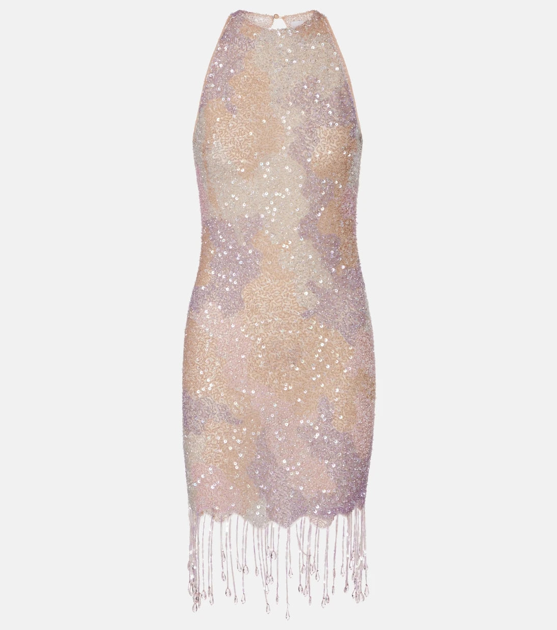 Clio Peppiatt - Fringed sequined minidress