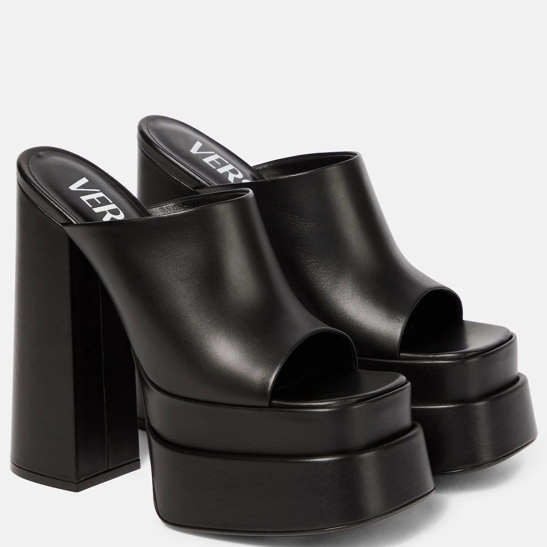 Versace - Leather platform sandals
