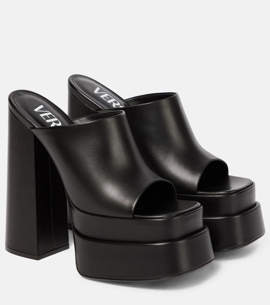 Versace - Leather platform sandals