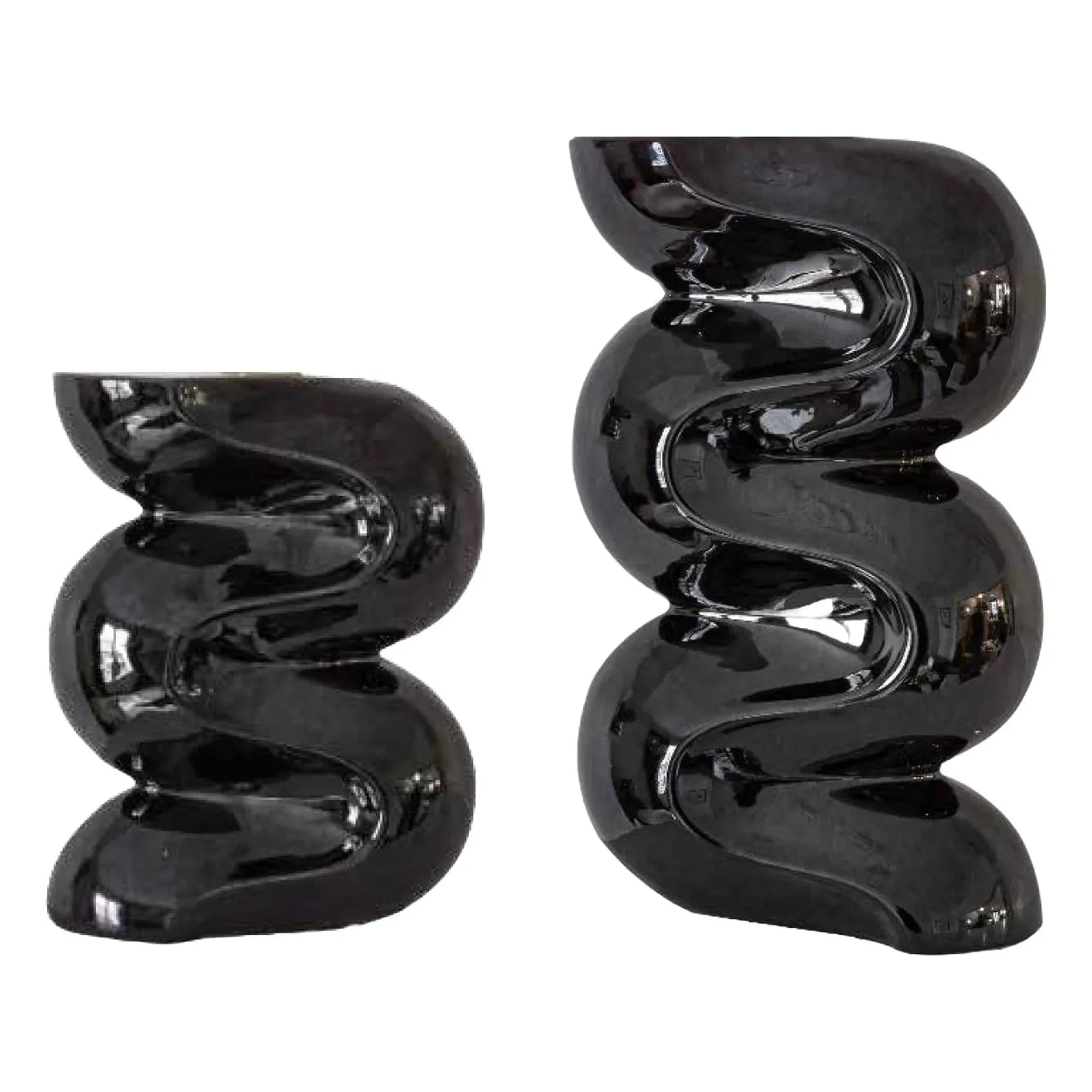 Cosin - Ganache candle holders - Set of 2 | Black
