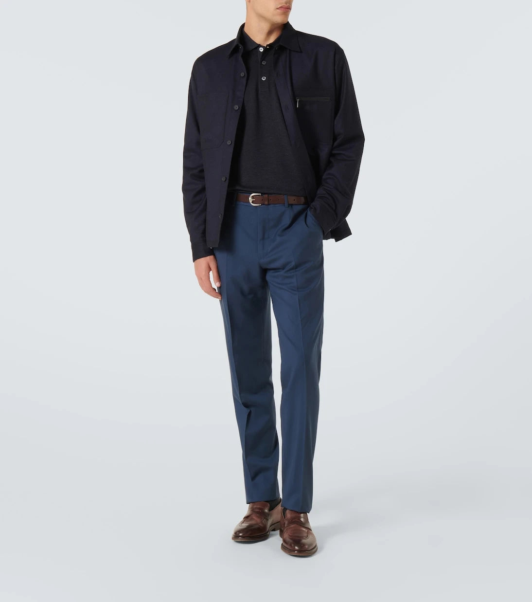 Zegna - Cotton and silk polo shirt