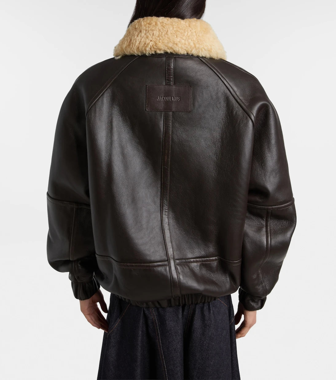 Jacquemus - Bombardier shearling-trimmed leather bomber jacket